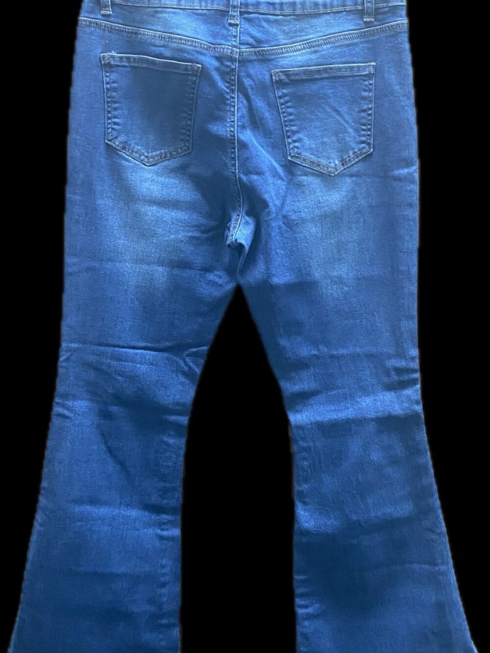 NWT Y2K-Style Bamboo Flare Jeans with 10" Side Ankle Slits Style R/A 1982-17 SIZ - Picture 2 of 12